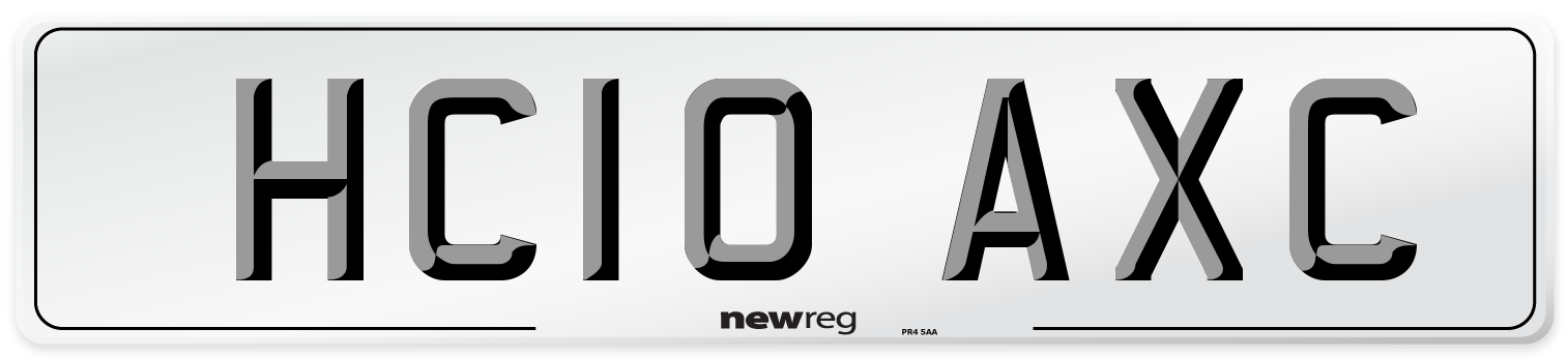 HC10 AXC Number Plate from New Reg